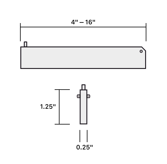 BR Bracket with retaining pin