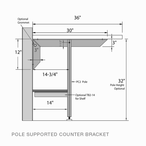 Pole-supported Counter Bracket - Image 2