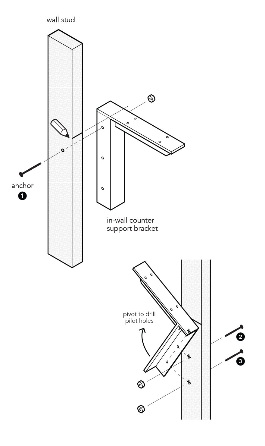 Concealed EH Countertop Support Bracket - Image 2