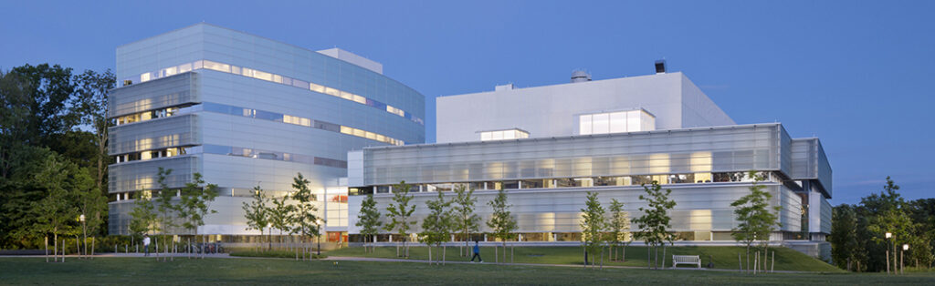 Exterior view of the Princeton Neuroscience Institute complex. Image courtesy of Princeton.