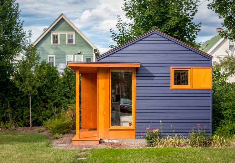 The exterior of Harwell’s home studio