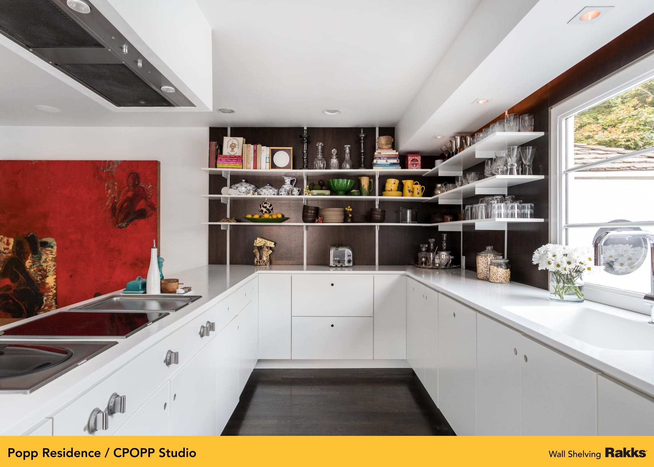 Popp Residence featuring Rakks Wall-mounted Shelving