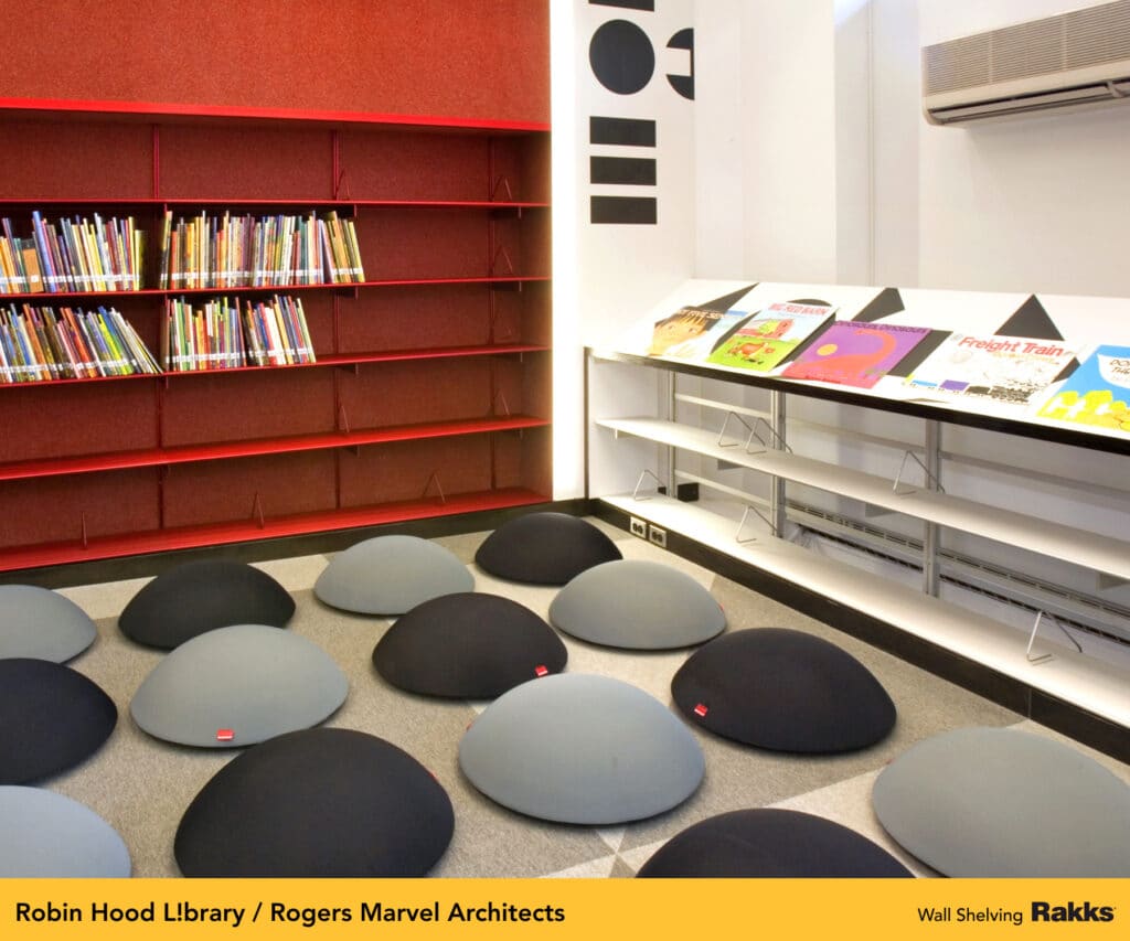 Robin Hood Library featuring Rakks Wall Shelving