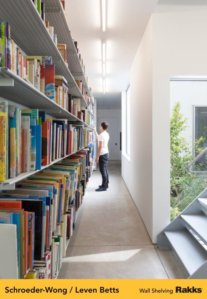 Schroeder-Wong Home featuring Rakks Wall-mounted Shelving